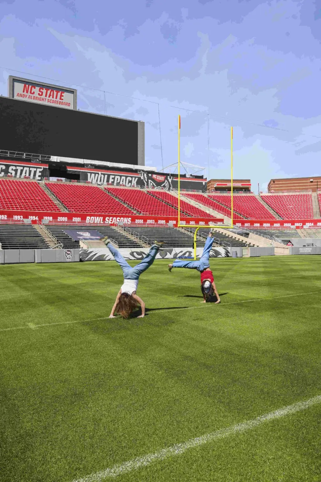 signature at varsity off campus apartments near nc state lifestyle shoot football stadium cartwheel
